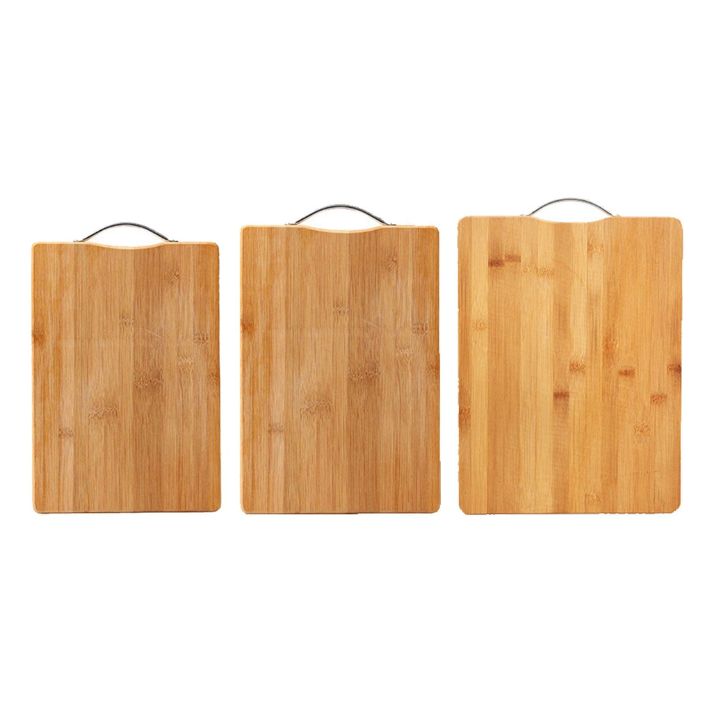 3 Pcs Bamboo Cutting Board Double Sided Double Use Different Sizes Wood Cutting Board Set for Home