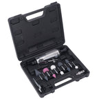 1/4in Air Die Grinder Kit Portable Pneumatic Polishing Grinding Machine Straight Handle 22000RPM
