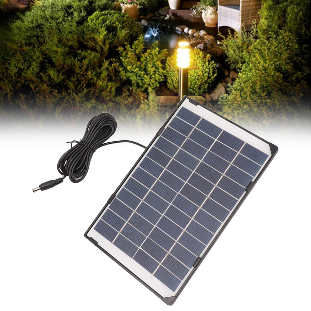 6W 12V Polycrystalline Silicon Solar Panel 6W 12V DC5521 Camera Solar Panel Outdoor Home Surveillance Lighting Charger