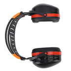 Noise Reduction Earmuffs Foldable Lightweight Hearing Protection Safety Over Head Ear Muff for Garden Shooting Mowing Black Red