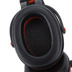 Noise Reduction Earmuffs Foldable Lightweight Hearing Protection Safety Over Head Ear Muff for Garden Shooting Mowing Black Red