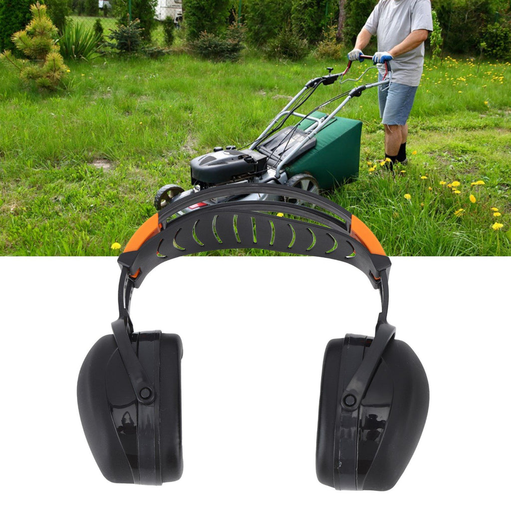 Noise Reduction Earmuffs Foldable Lightweight Hearing Protection Safety Over Head Ear Muff for Garden Shooting Mowing Black