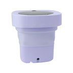 6.5L Washing Machine Folding Portable Automatic Deep Cleaning Wash and Spin Dry Washer with Water Tube 100‑240V Purple AU Plug
