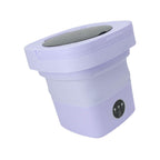6.5L Washing Machine Folding Portable Automatic Deep Cleaning Wash and Spin Dry Washer with Water Tube 100‑240V Purple AU Plug