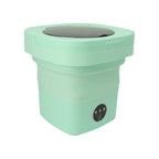 6.5L Washing Machine Folding Portable Automatic Deep Cleaning Wash and Spin Dry Washer with Water Tube 100‑240V Green AU Plug