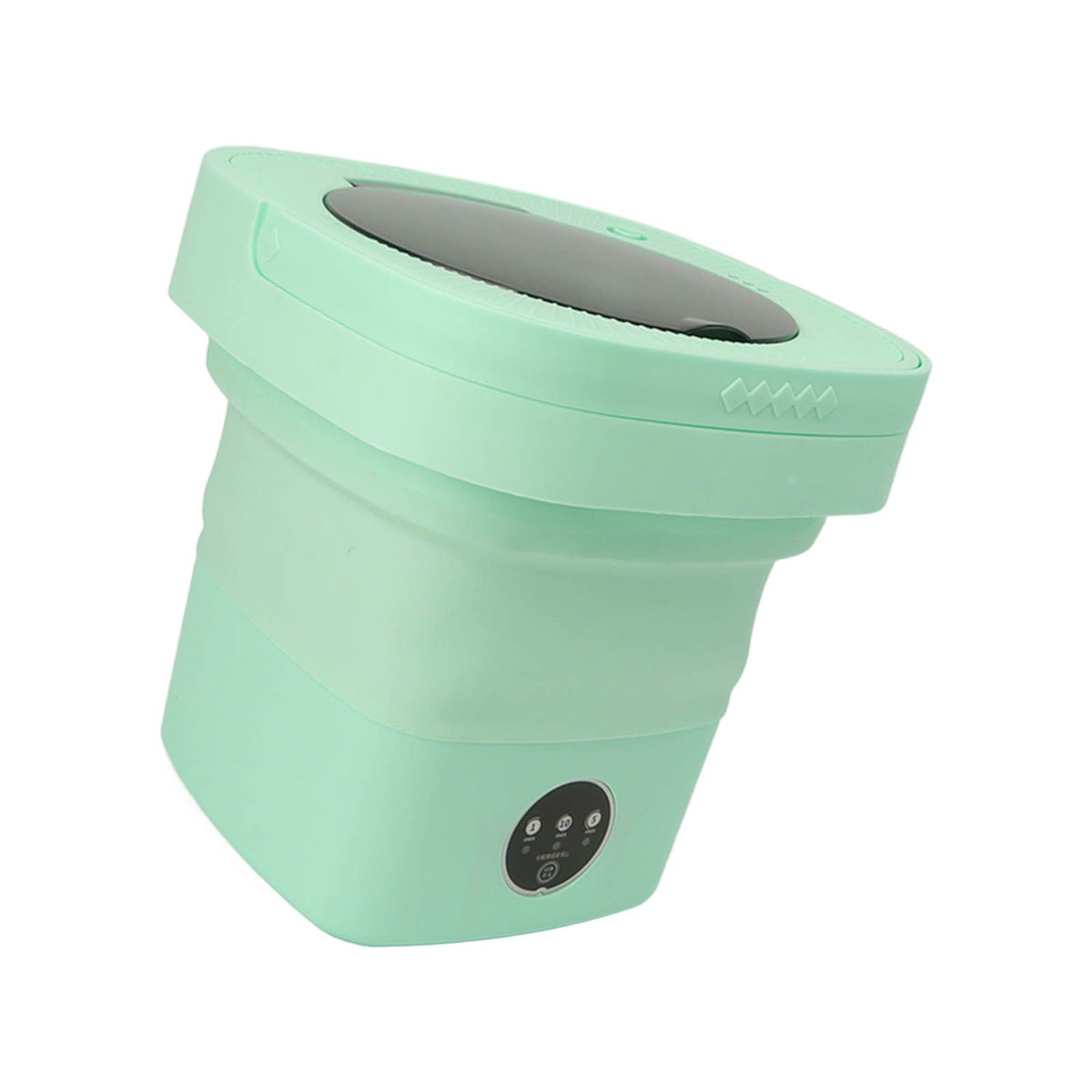 6.5L Washing Machine Folding Portable Automatic Deep Cleaning Wash and Spin Dry Washer with Water Tube 100‑240V Green AU Plug