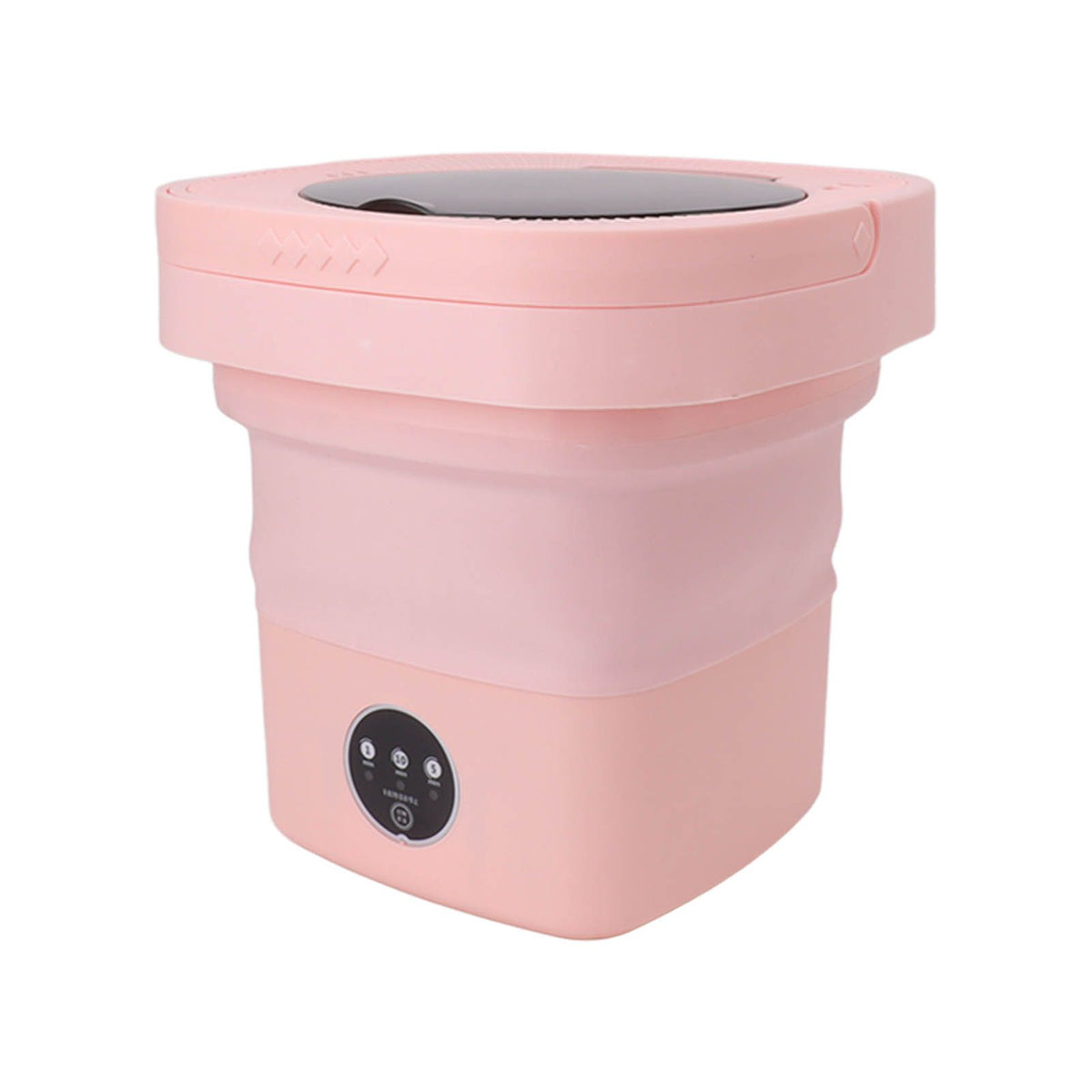 6.5L Washing Machine Folding Portable Automatic Deep Cleaning Wash and Spin Dry Washer with Water Tube 100‑240V Pink AU Plug