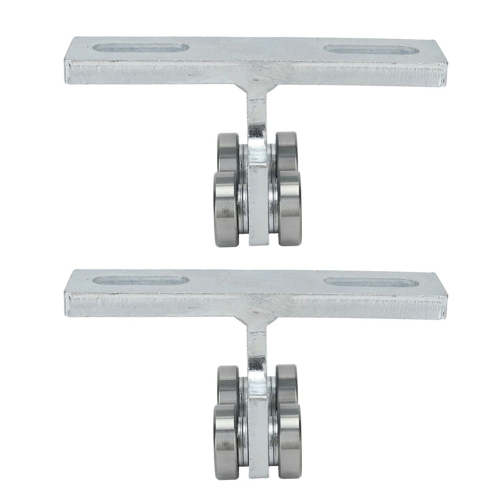2Pcs Wheel Trolley T Shape Welded Roller Trolley Stable Bearing Track Roller Wheels for Track Electric Lift