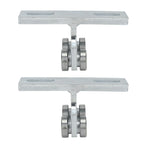 2Pcs Wheel Trolley T Shape Welded Roller Trolley Stable Bearing Track Roller Wheels for Track Electric Lift