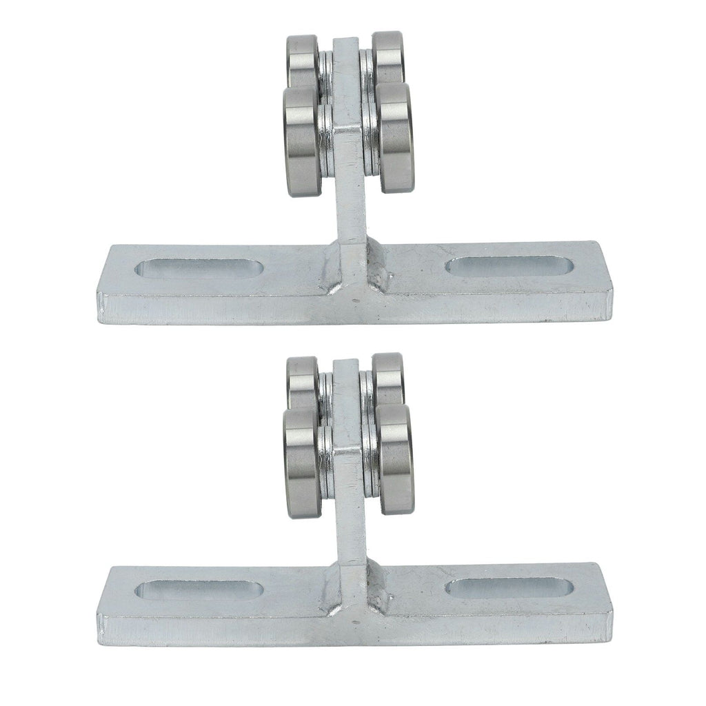 2Pcs Wheel Trolley T Shape Welded Roller Trolley Stable Bearing Track Roller Wheels for Track Electric Lift