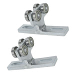 2Pcs Wheel Trolley T Shape Welded Roller Trolley Stable Bearing Track Roller Wheels for Track Electric Lift
