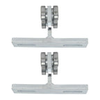 2Pcs Wheel Trolley T Shape Welded Roller Trolley Stable Bearing Track Roller Wheels for Track Electric Lift
