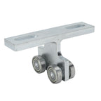 2Pcs Wheel Trolley T Shape Welded Roller Trolley Stable Bearing Track Roller Wheels for Track Electric Lift