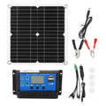12W 12V Solar Panel Kit Semi Flexible Monocrystalline IP65 Waterproof Portable Solar Charger with 100A Controller for RV