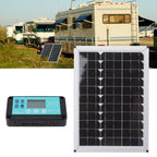 100W 18V Solar Panel Battery Charger Kit Monocrystalline Silicon Solar Panel with Dual USB Controller for Car RV Marine Boat