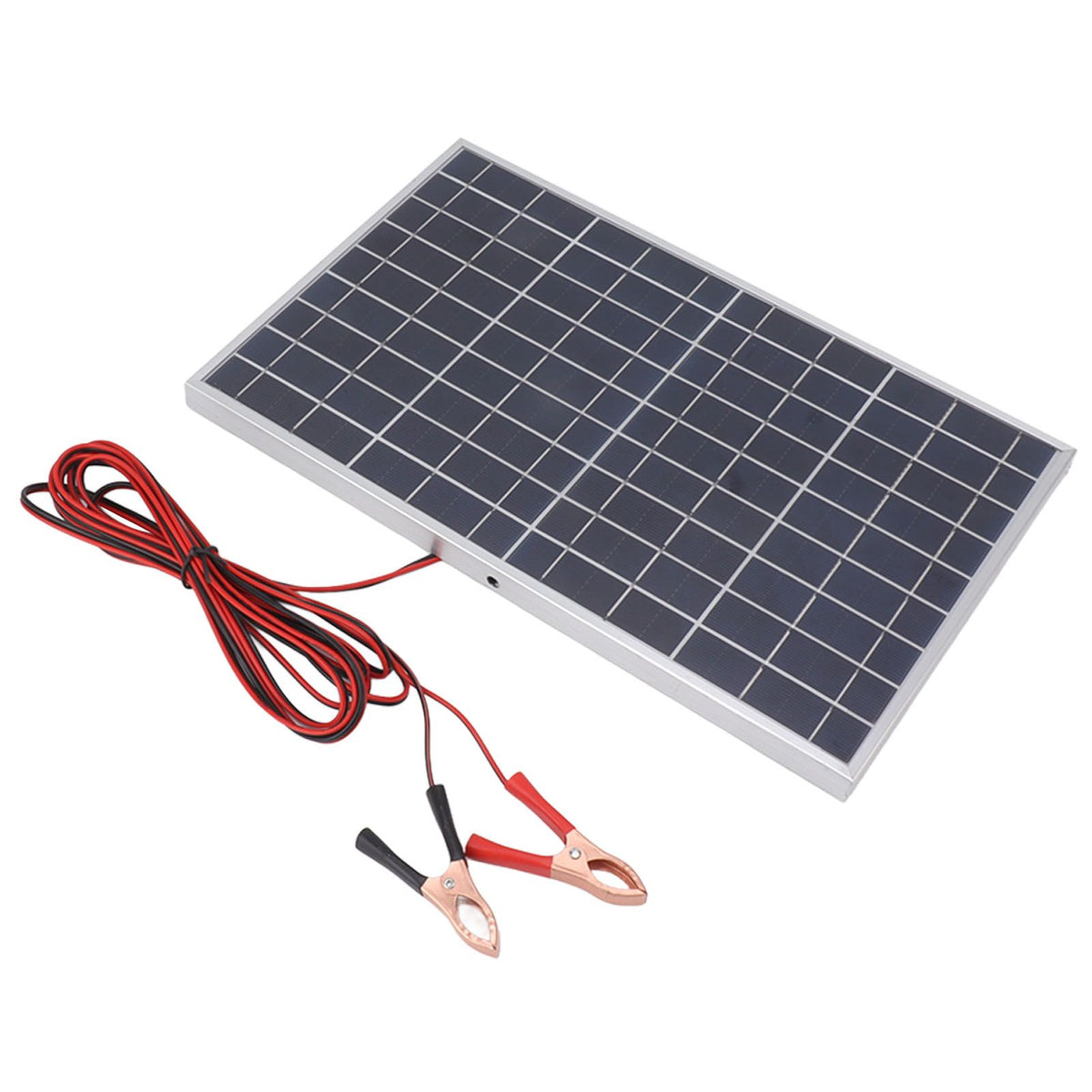 Solar Panel 15W 18V High Efficiency Polycrystalline Solar Panel Kit with Clip for Car RV Marine Charging