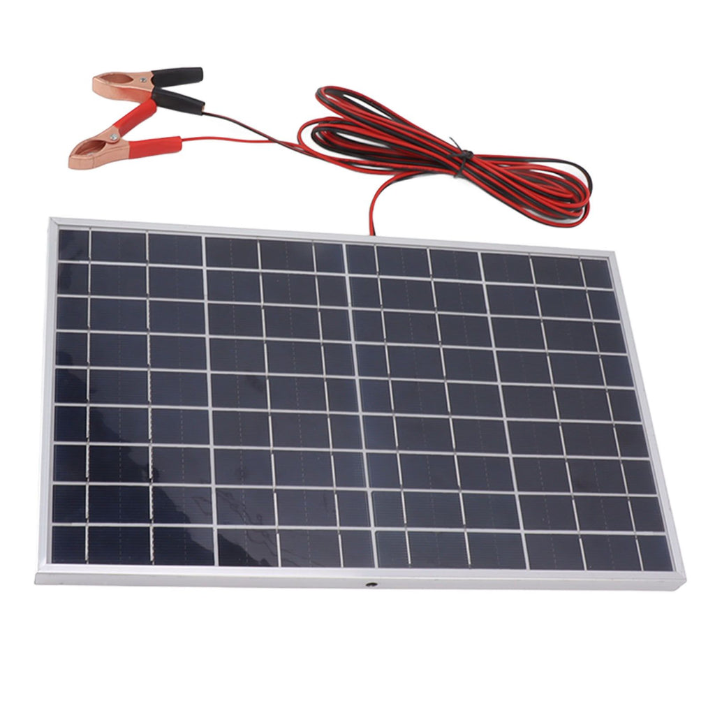 Solar Panel 15W 18V High Efficiency Polycrystalline Solar Panel Kit with Clip for Car RV Marine Charging