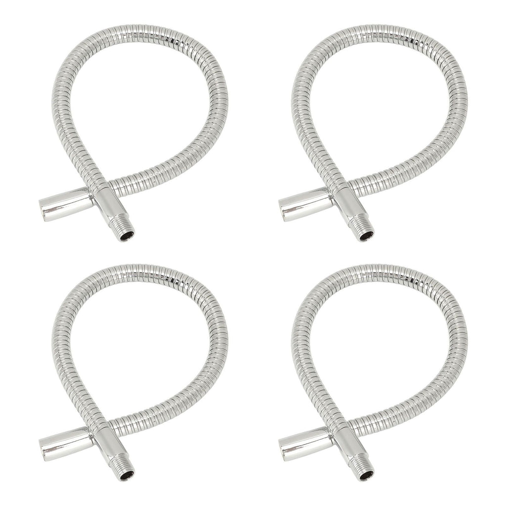 4 Pcs LED Gooseneck Lamp Hose Table Lamp Lights Accessories LED Hose Metal Pipe Chrome 35cm