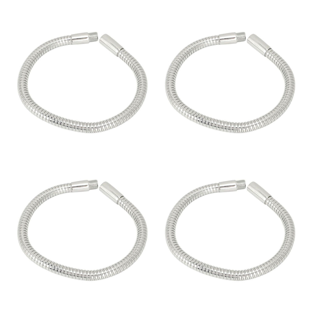 4 Pcs LED Gooseneck Lamp Hose Table Lamp Lights Accessories LED Hose Metal Pipe Chrome 35cm