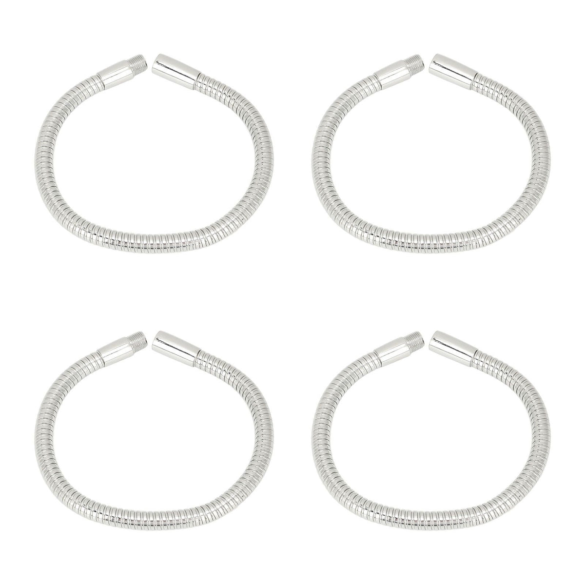 4 Pcs LED Gooseneck Lamp Hose Table Lamp Lights Accessories LED Hose Metal Pipe Chrome 35cm
