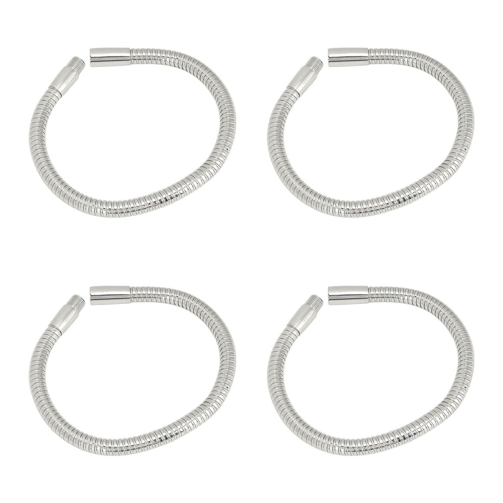 4 Pcs LED Gooseneck Lamp Hose Table Lamp Lights Accessories LED Hose Metal Pipe Chrome 35cm