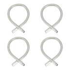 4 Pcs LED Gooseneck Lamp Hose Table Lamp Lights Accessories LED Hose Metal Pipe Chrome 35cm