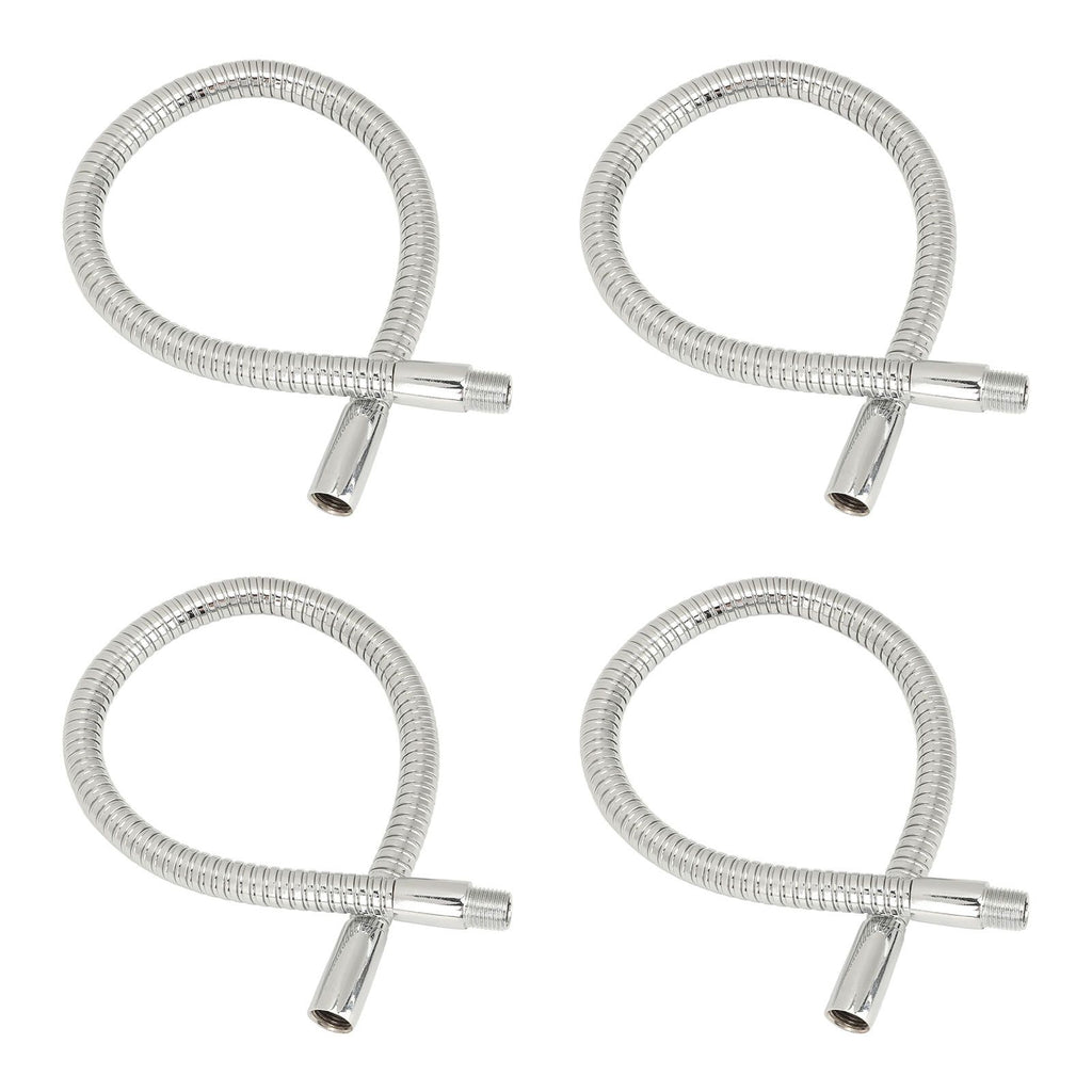 4 Pcs LED Gooseneck Lamp Hose Table Lamp Lights Accessories LED Hose Metal Pipe Chrome 35cm