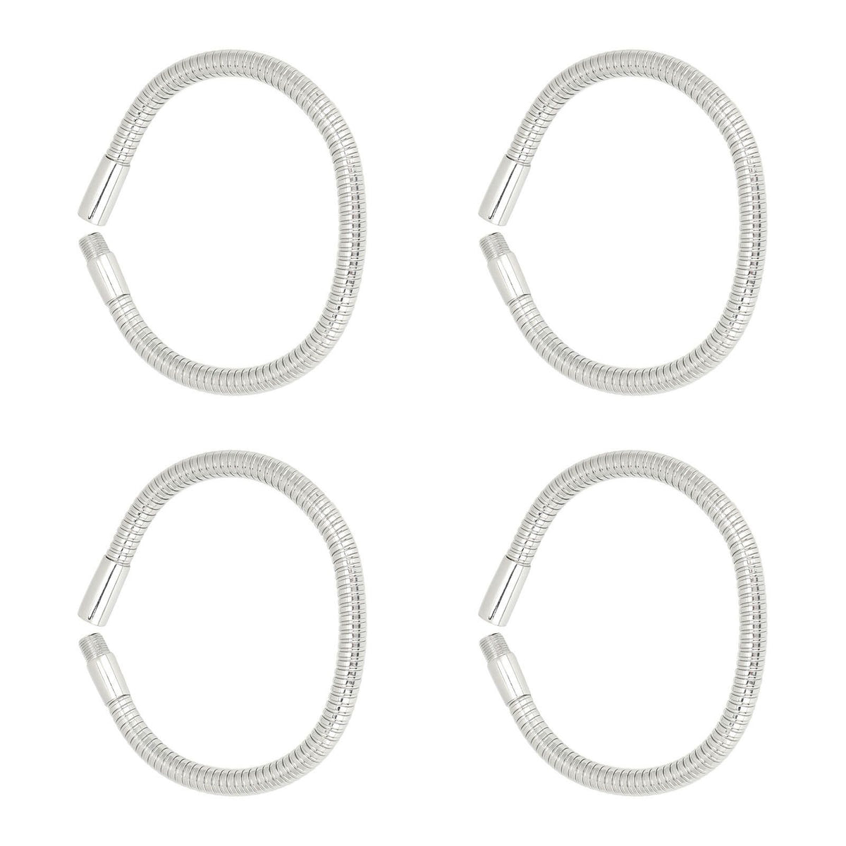 4 Pcs LED Gooseneck Lamp Hose Table Lamp Lights Accessories LED Hose Metal Pipe Chrome 35cm