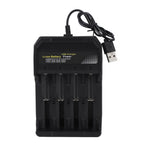 18650 Battery Charger Independent Charging 4 Bay Universal Smart Battery Charger for 10440 14500 16340 16650 14650 18350 18500 18650 Lithium Li Ion Batteries