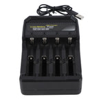 18650 Battery Charger Independent Charging 4 Bay Universal Smart Battery Charger for 10440 14500 16340 16650 14650 18350 18500 18650 Lithium Li Ion Batteries