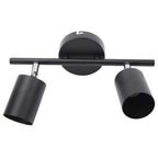 LED Track Light Kit 2 Heads 10.8in Track 90 Degrees Rotatable 2 Light Track Lighting Kit for GU10 Bulb Ceiling