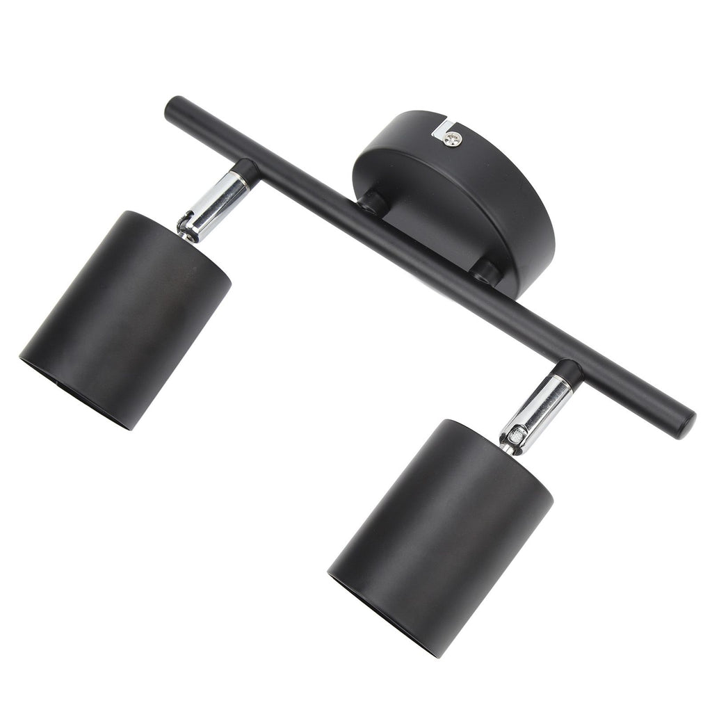 LED Track Light Kit 2 Heads 10.8in Track 90 Degrees Rotatable 2 Light Track Lighting Kit for GU10 Bulb Ceiling