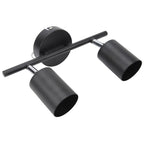LED Track Light Kit 2 Heads 10.8in Track 90 Degrees Rotatable 2 Light Track Lighting Kit for GU10 Bulb Ceiling