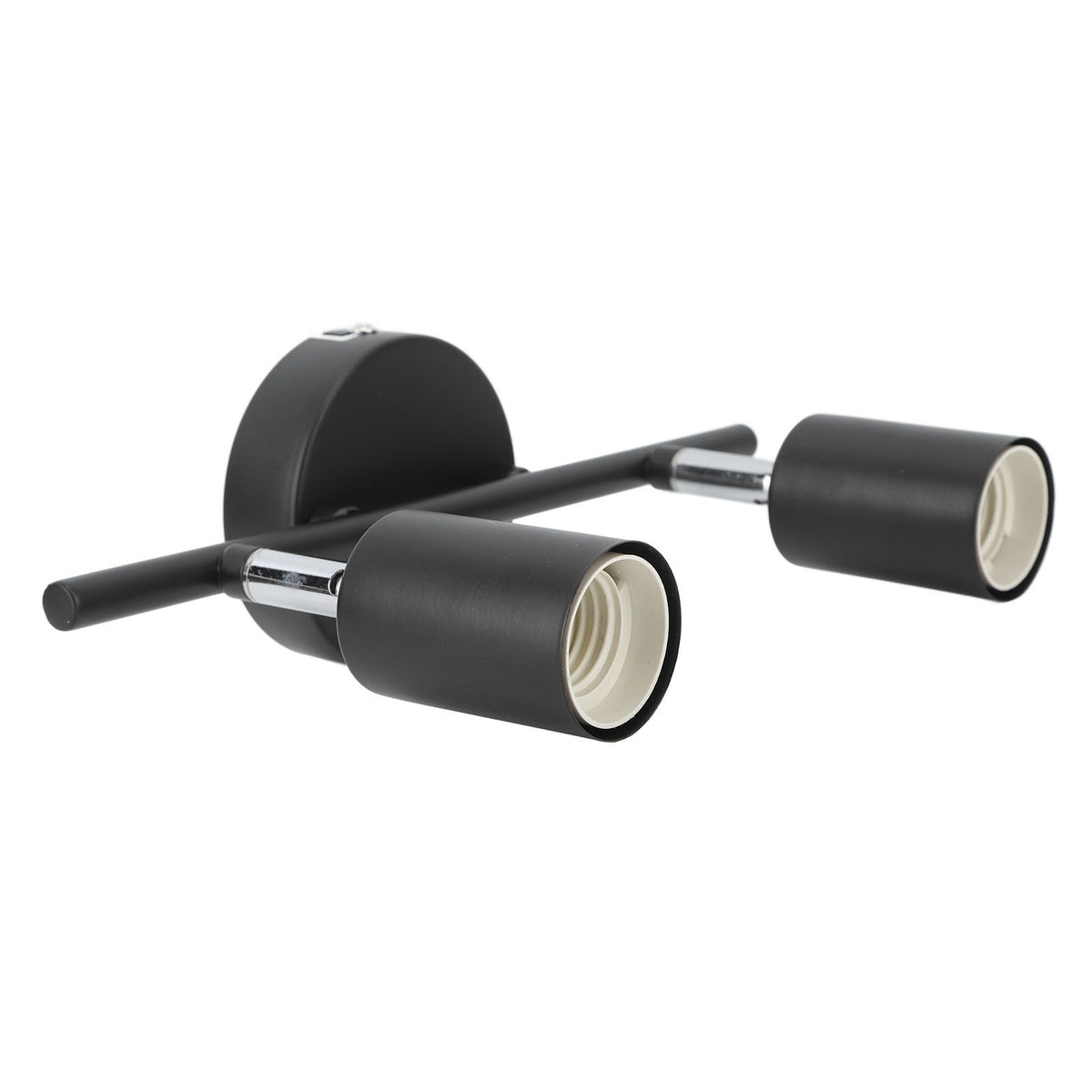 Flush Mount Ceiling Track Light Holder 2 Light Rotating Adjustable Lampholder for E27 Bulb LED Bulbs