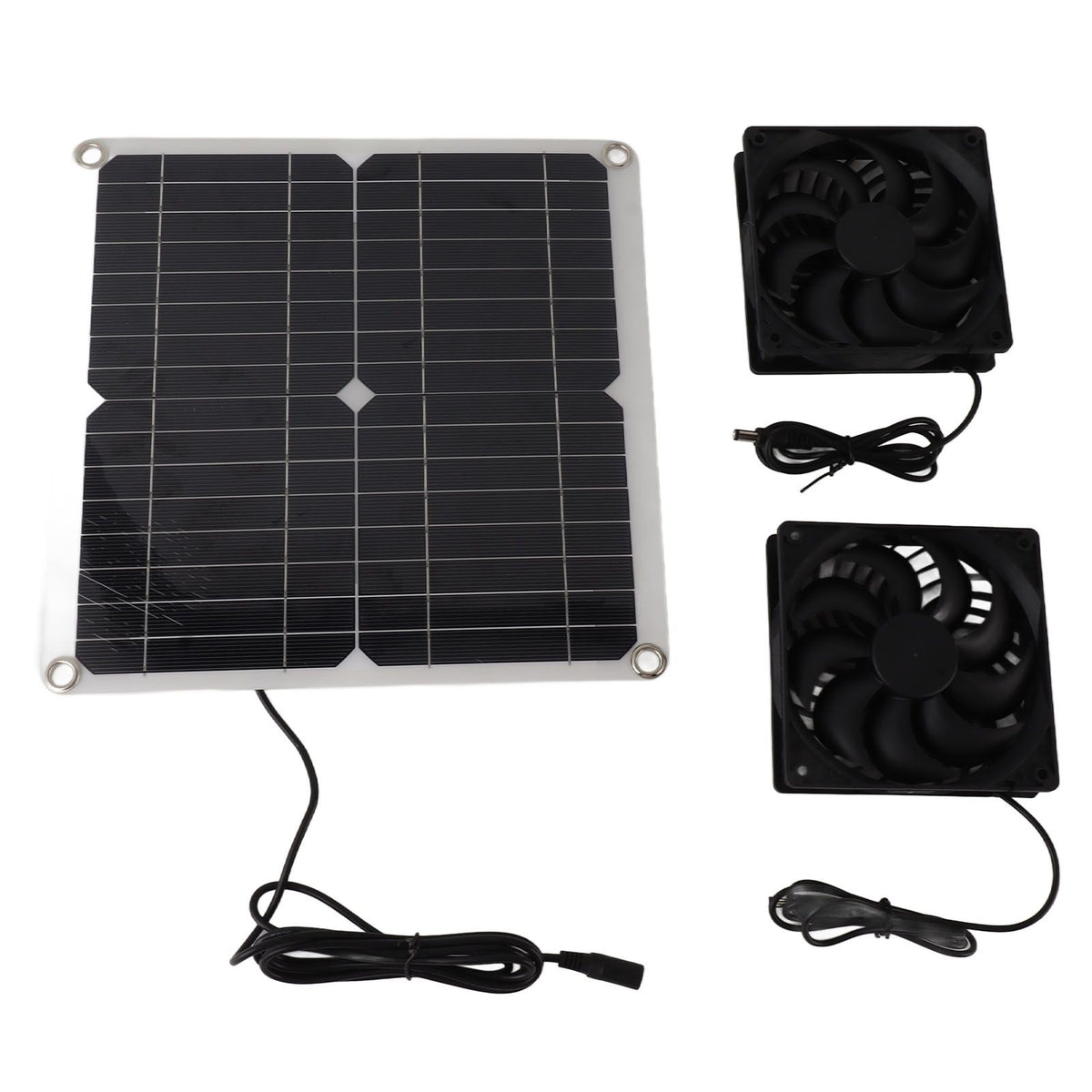 12W 12V Solar Panel Powered Fan Efficient Energy Conversion Solar Panel Dual Fan Kit