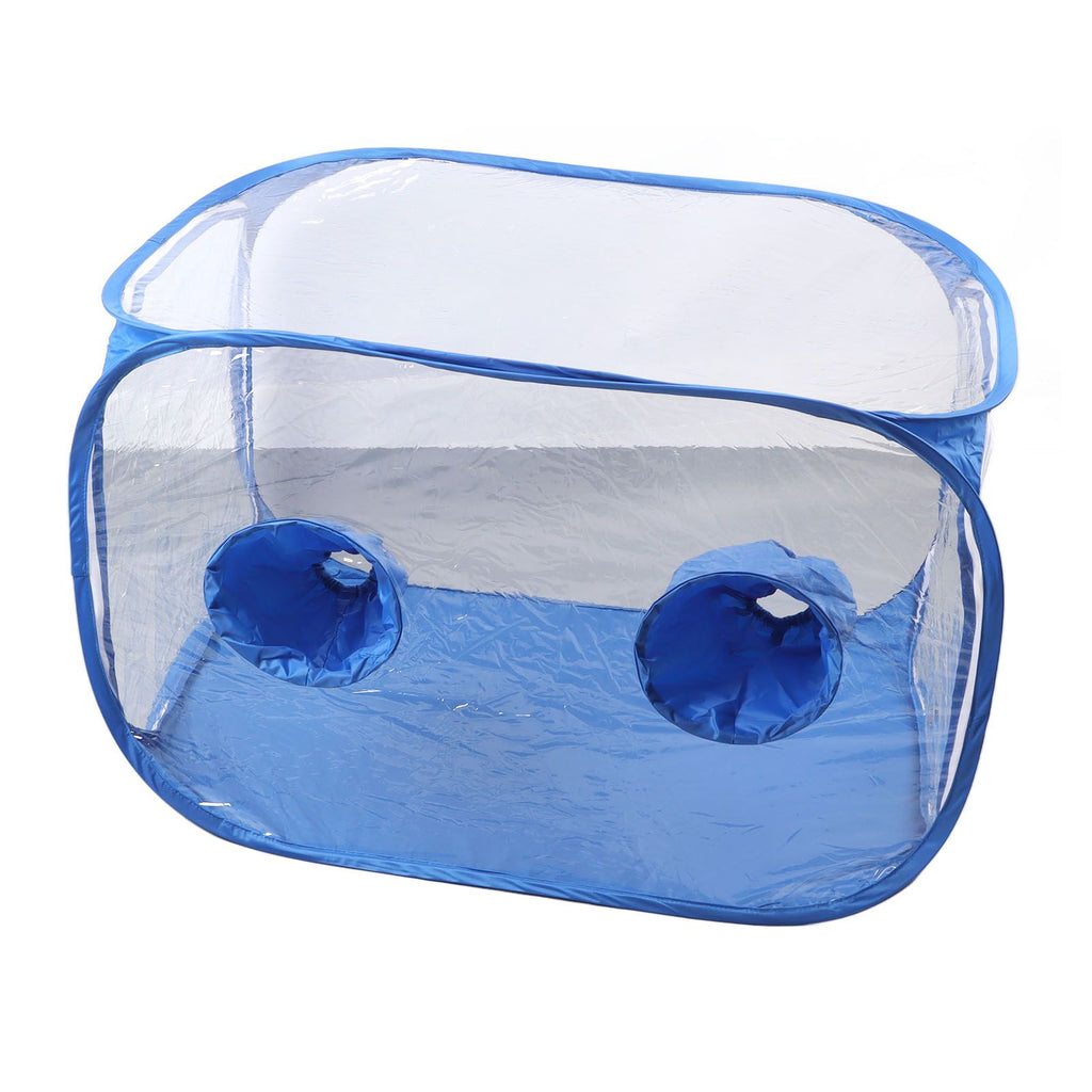 Mushroom Grow Tent Still Air Box Portable Foldable PVC 2 Arm Ports Mushroom Grow Container for Study Research