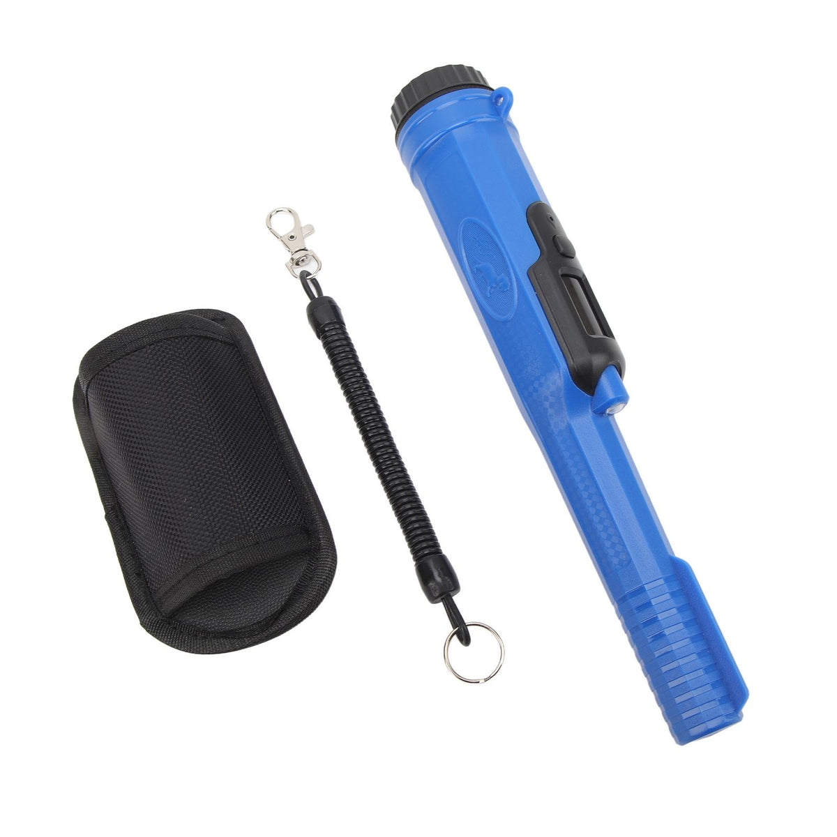 Metal Detector Outdoor Treasure Hunting Expedition Detector Bar Waterproof High Sensitivity Positioning Pointer Blue and Black