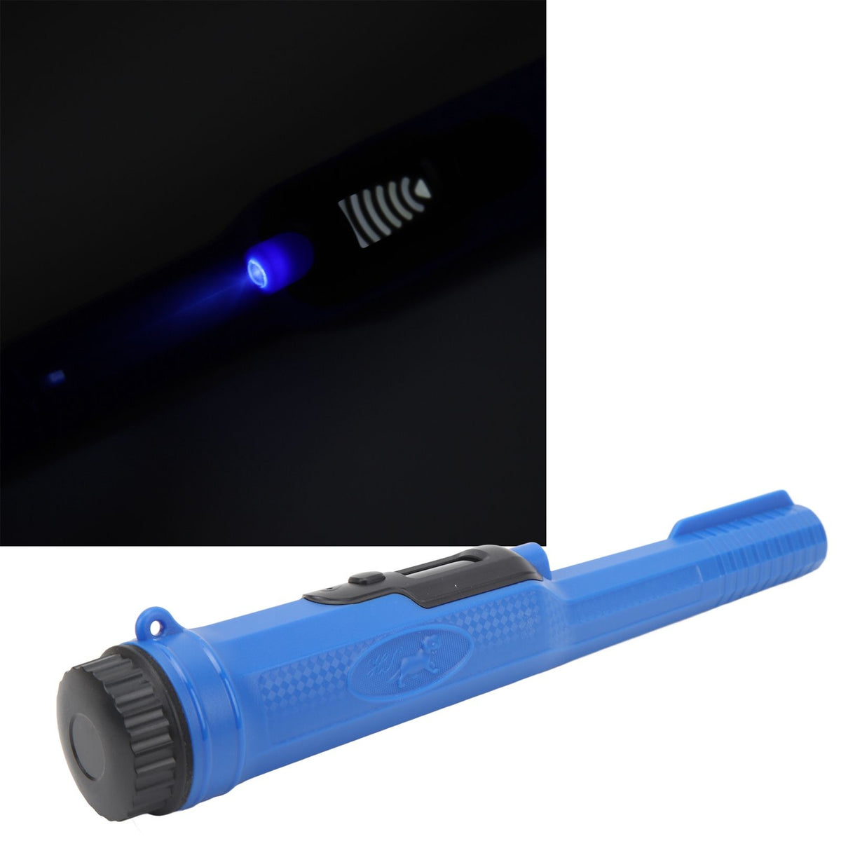 Metal Detector Outdoor Treasure Hunting Expedition Detector Bar Waterproof High Sensitivity Positioning Pointer Blue and Black
