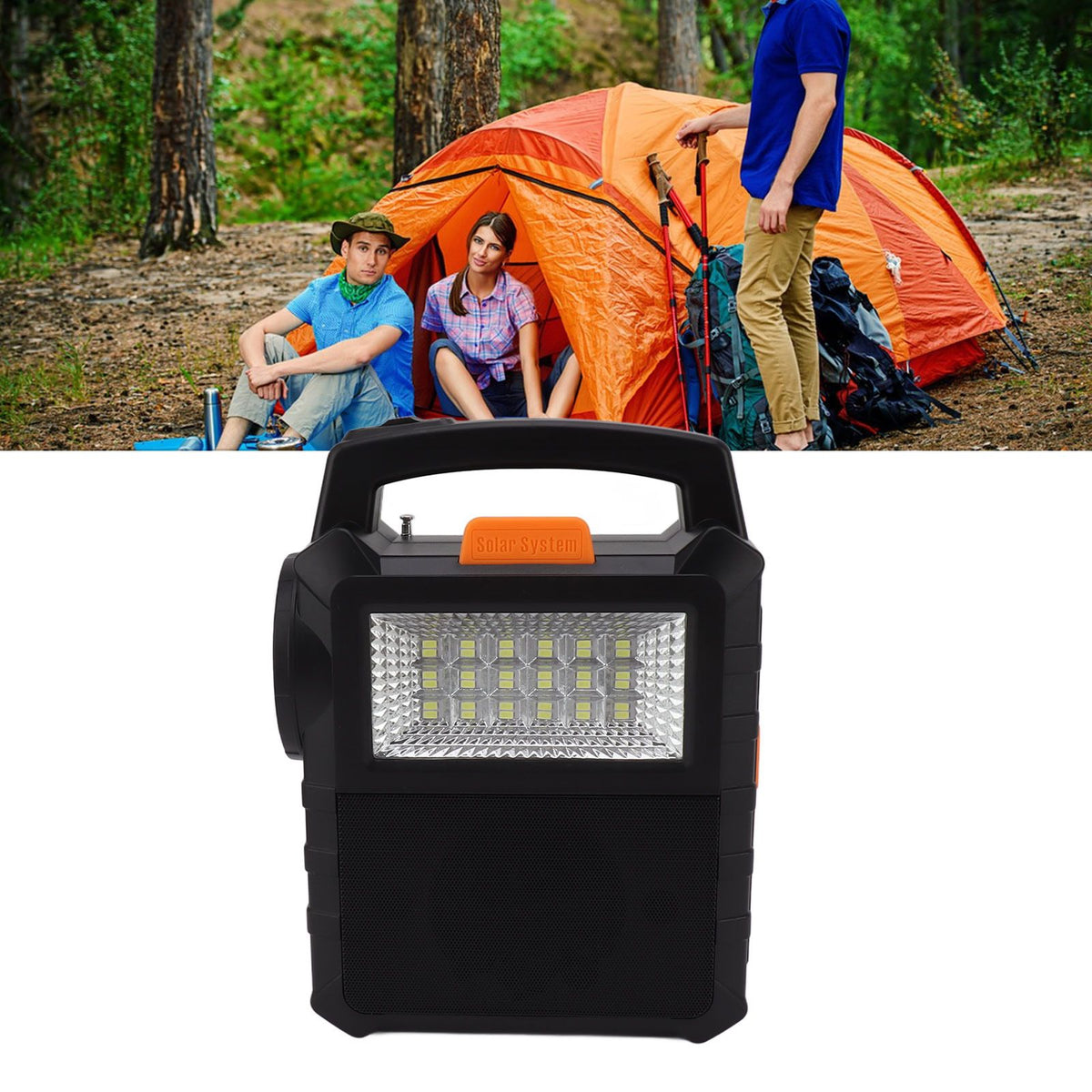 Solar Generator Multifunctional Long Lasting with Bulbs Portable Power Station for Home Backup Emergency RV Outdoor Camping