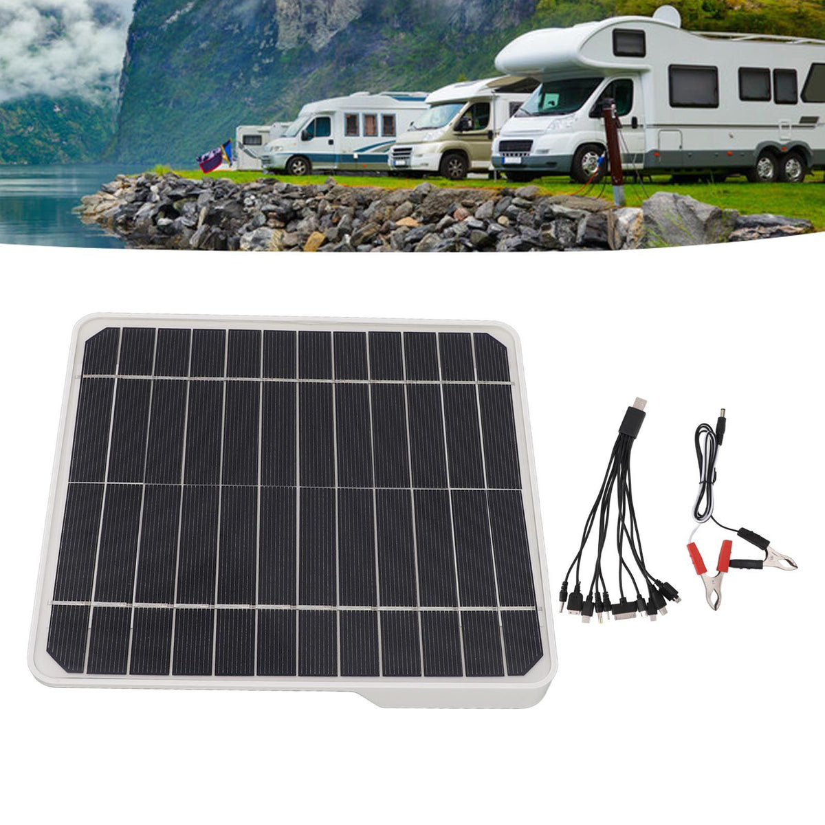 10W 12V Solar Panel Car Battery Charger 10 Watt 12 Volt Solar Panel for Charging Cars Mobile Phone Batteries