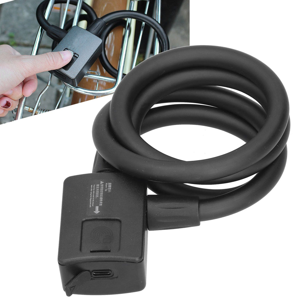 3.7V Electric Bike Lock Bluetooth Fingerprint Bike Lock with Waterproof and Dustproof Anti Theft for Cycling