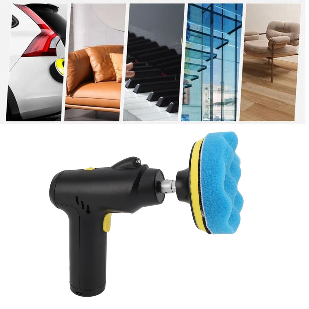 Cordless Buffer Polisher USB Rechargeable 3 Speeds Adjustable Portable Electric Polishing Machine for Waxing Grinding