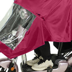 Motorcycle Rain Poncho Rainstorm Protection Unisex Single Oxford Cloth Motorcycle Adult Raincoat for Electric Bike Jujube Red