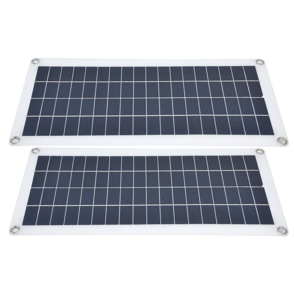 2x10W Solar Panels Kit with 30A Controller Photovoltaic Module USB 5V for RV Boat Emergency Charging
