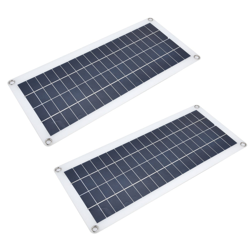 2x10W Solar Panels Kit with 30A Controller Photovoltaic Module USB 5V for RV Boat Emergency Charging