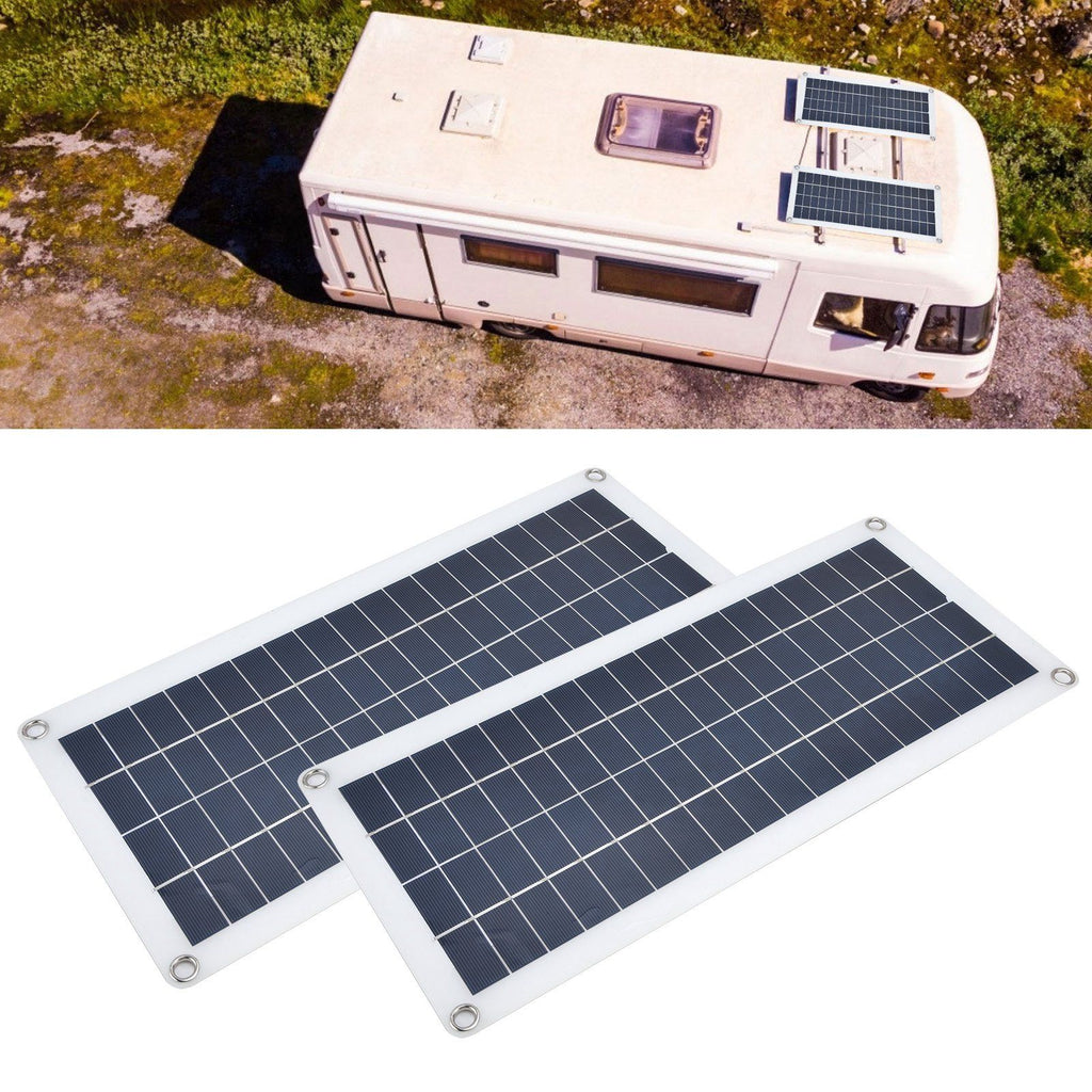 2x10W Solar Panels Kit with 30A Controller Photovoltaic Module USB 5V for RV Boat Emergency Charging