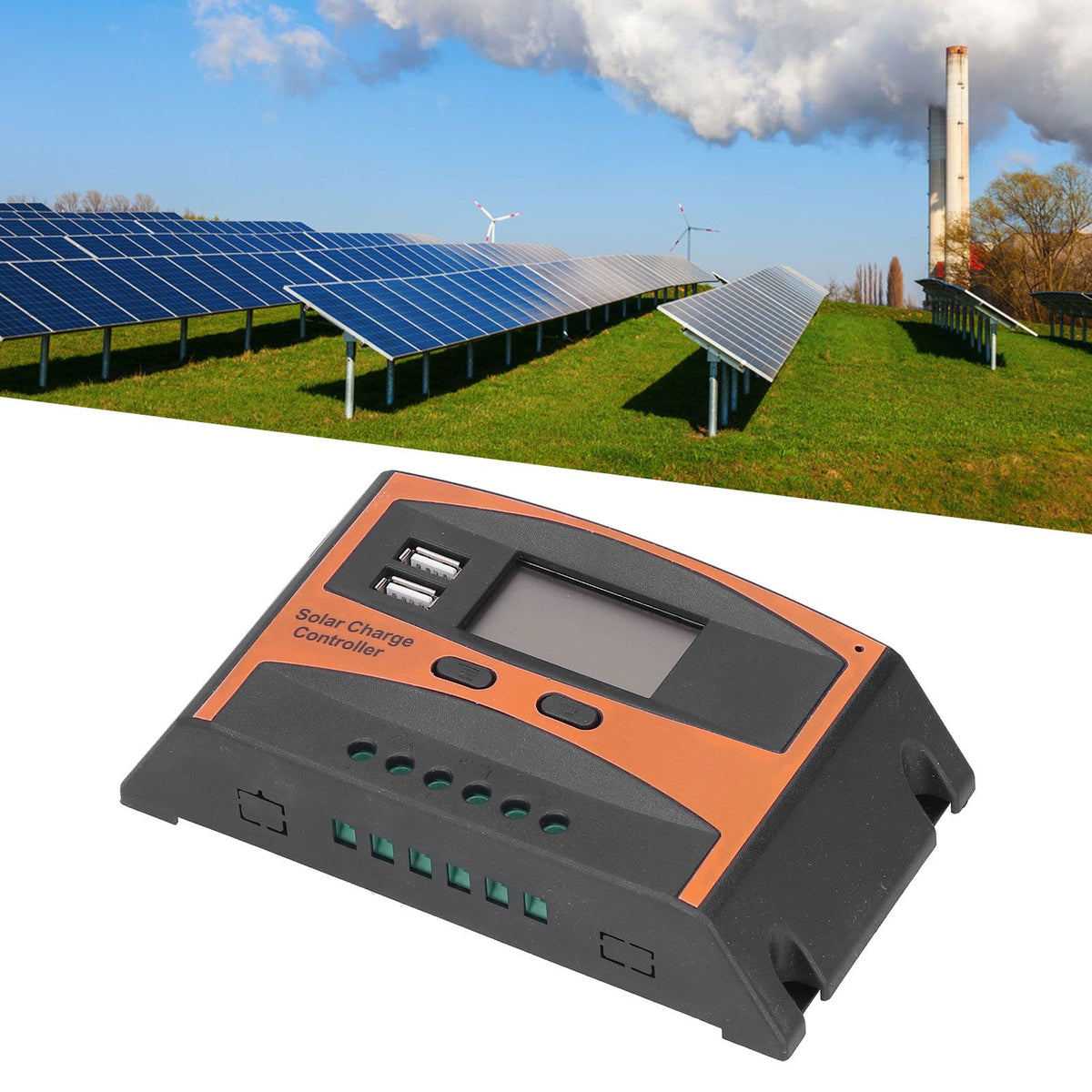 12V/24V Solar Charge Controller IP32 Waterproof High Efficient PWM Solar Power Controller20A