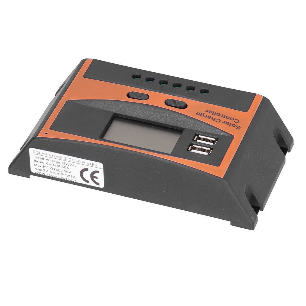 12V/24V Solar Charge Controller IP32 Waterproof High Efficient PWM Solar Power Controller30A