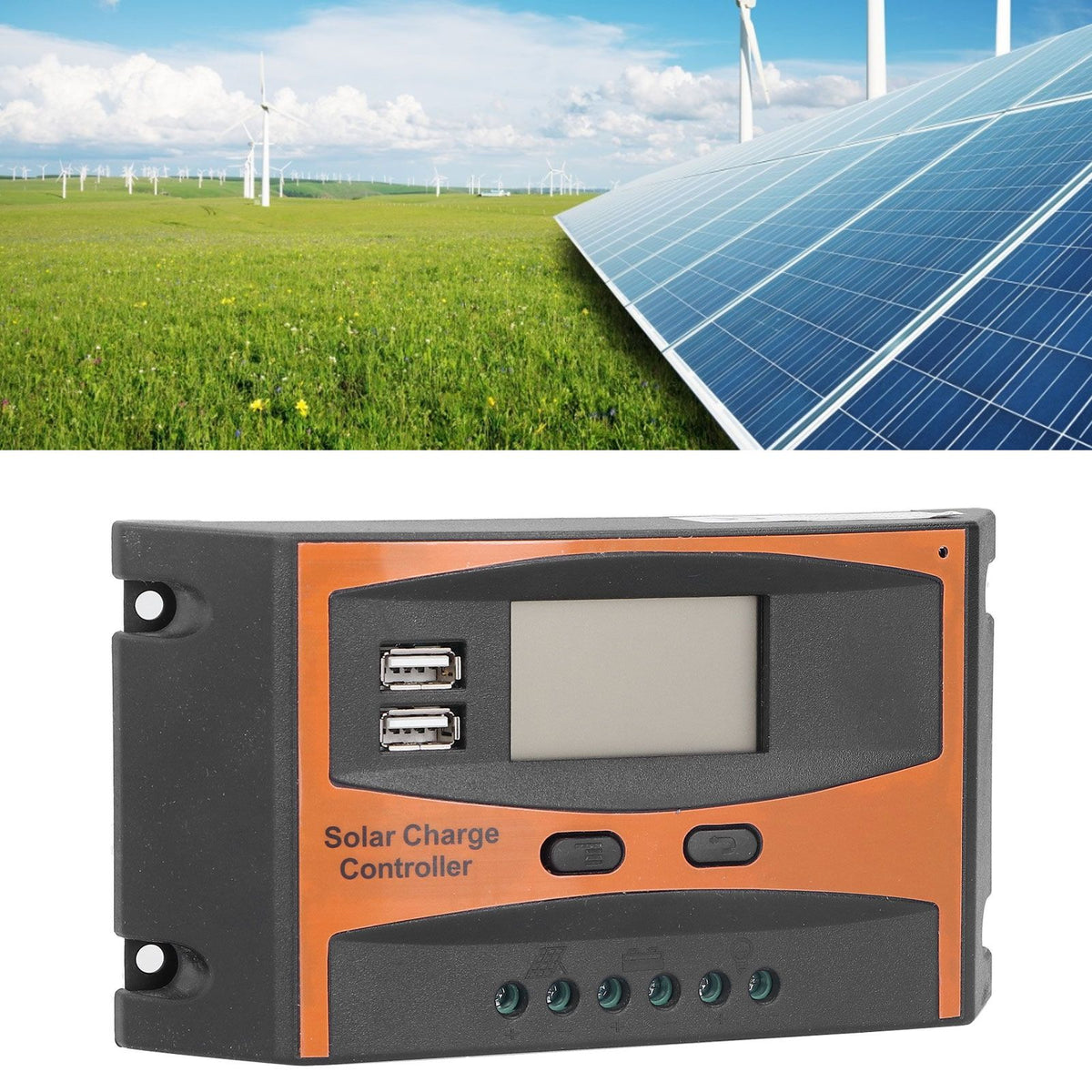 12V/24V Solar Charge Controller IP32 Waterproof High Efficient PWM Solar Power Controller60A