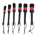 6Pcs Car Detailing Brushes Cleaning Brush Set for Wheels Tire Interior Exterior Air Vents Cleaning Tools Kit